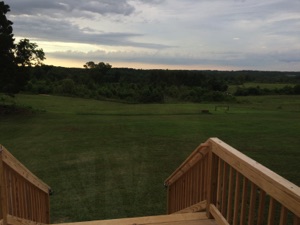 View from the front porch of the new farmhouse